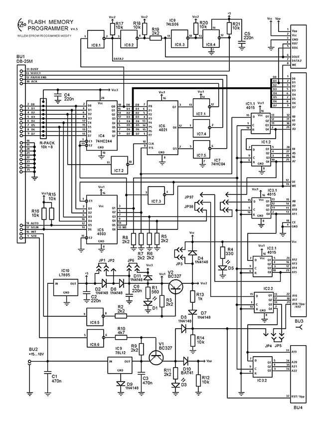 EZoFlash4v5 schematic diagram